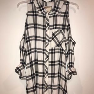 Black/White checkered flannel